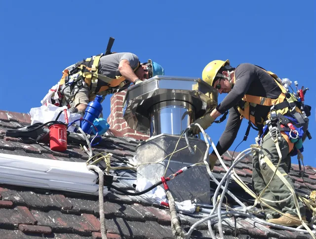 Protective chimney cap installed by Wallingford Center Chimney Sweep in Wallingford Center, CT