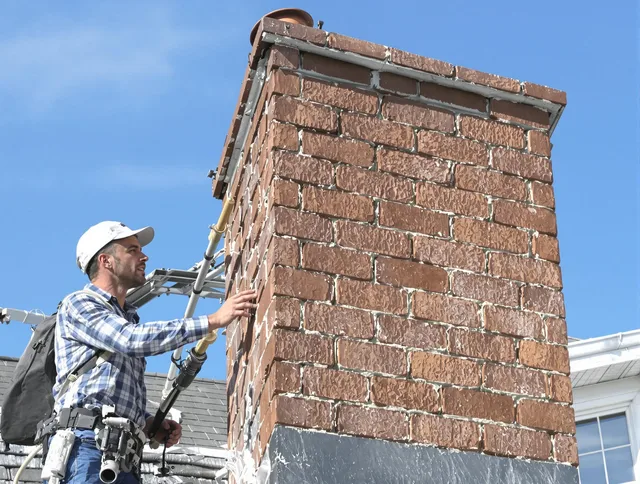 Brickwork for a chimney rebuild by Wallingford Center Chimney Sweep in Wallingford Center, CT