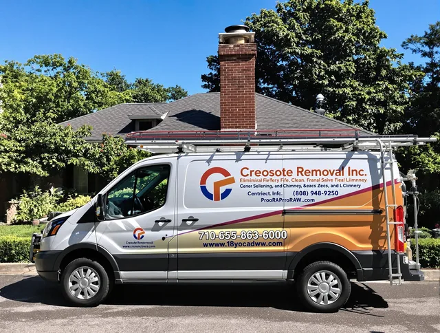 Wallingford Center Chimney Sweep technician removing creosote safely in Wallingford Center, CT