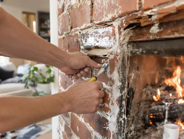 Routine fireplace repair by Wallingford Center Chimney Sweep in Wallingford Center, CT