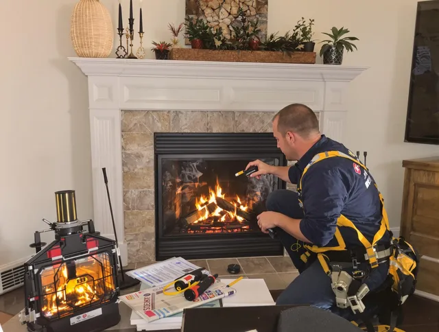 Safety-focused fireplace inspection by Wallingford Center Chimney Sweep in Wallingford Center, CT