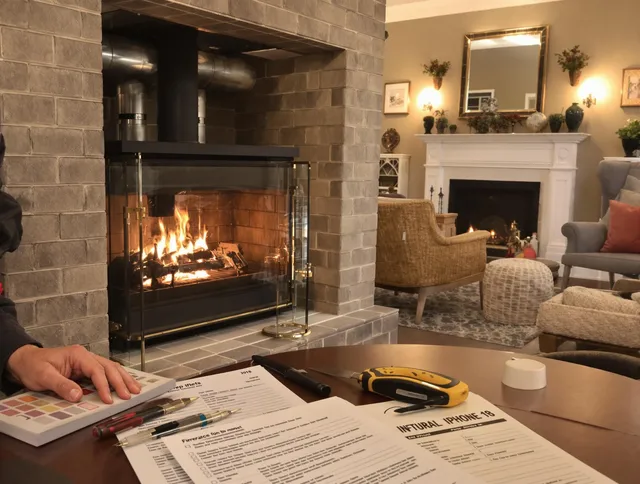 Wallingford Center Chimney Sweep verifying fireplace safety measures in Wallingford Center, CT
